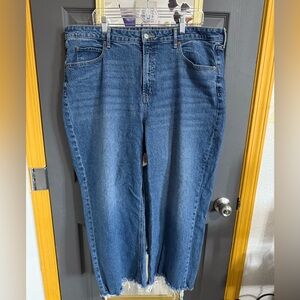 Old Navy Women's Sky-Hi Wide Leg Blue Jeans